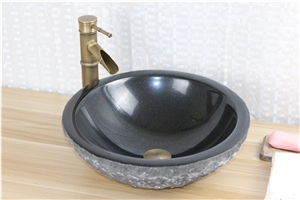 Travertine Stone Sink Silver Travertine Vessel Sink for Bathroom Sink