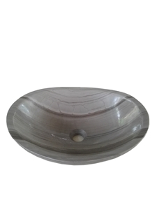 White Marble Solid Surface Sink Bianco Carrara Oval Sink for Bathroom Sink