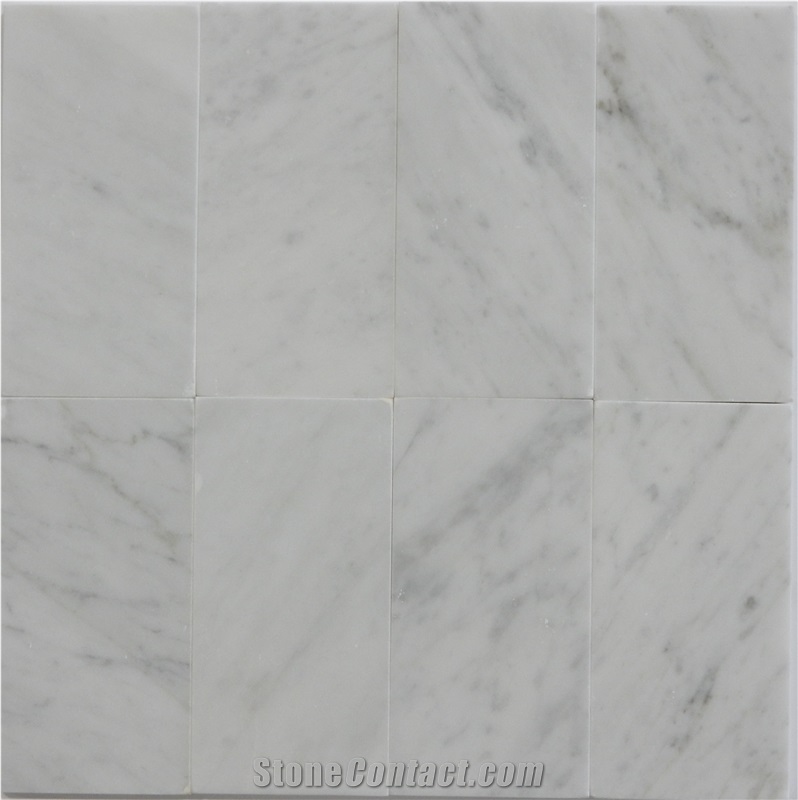 White Carrara Marble Tile 3 X 6