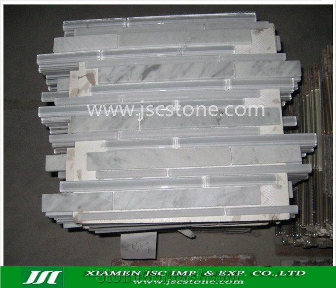 Glass and Stone Mosaic, Linear Strips Mosaic