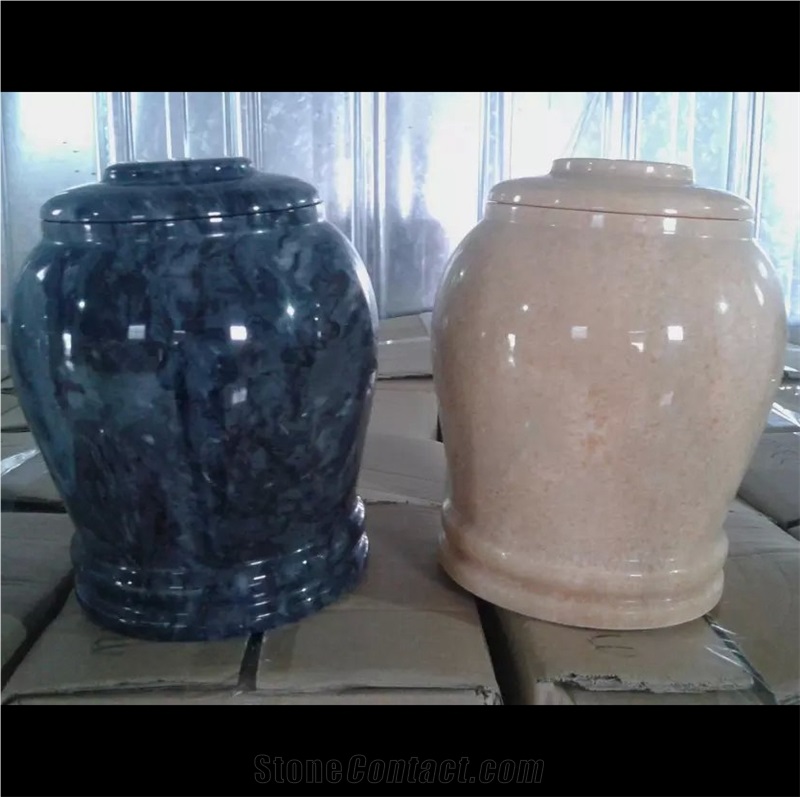 Sea Wave Blue Marble Cremation Urns