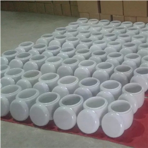 Snow White Marble Monumental Urns for Ashes