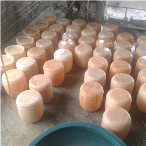 Yellow Onyx High Quality Cremation Urns