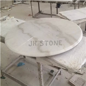 China Carrara Guangxi White Marble Table Tops, Guangxi White Marble Round Table Tops, Solid Surface Table Tops