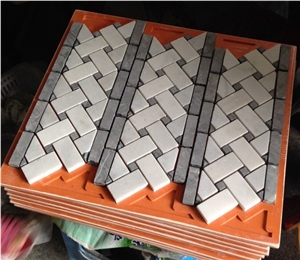 China White Grey Marble Make Mosaic Borders Decos Pencil Liners Trim Rope Moldings