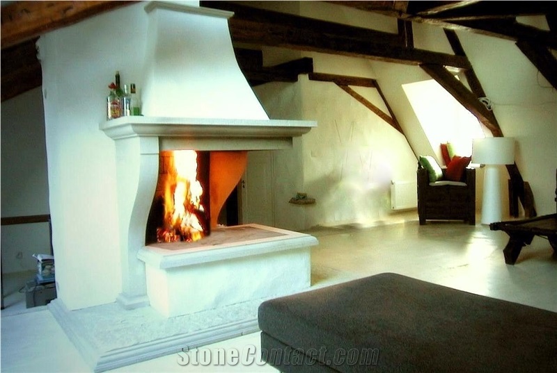 Limestone Carved Fireplace Design
