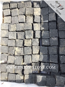 All Sides Natural Split Cobblestone G684 Fuding Black, Black Basalt, Black Pearl Basalt, Black Basalt, Natural Split Cobble/Cube Stone/Flooring/Walling/Pavers/
