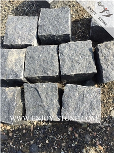 All Sides Natural Split Cobblestone G684 Fuding Black, Black Basalt, Black Pearl Basalt, Black Basalt, Natural Split Cobble/Cube Stone/Flooring/Walling/Pavers/