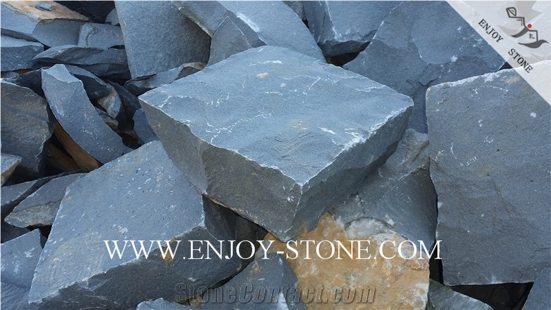All Sides Natural Split Cube/Cobble Basalt,Gray Basalt,Grey Basalto,Andesite Stone, All Sides Natural Split Basalt /Flooring/Walling/Pavers/Granite/Cube/Cobble