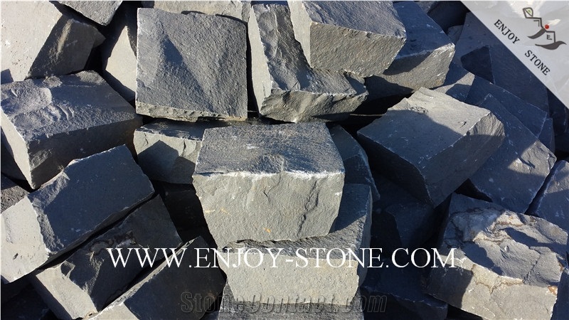 All Sides Natural Split Cube/Cobble Basalt,Gray Basalt,Grey Basalto,Andesite Stone, All Sides Natural Split Basalt /Flooring/Walling/Pavers/Granite/Cube/Cobble