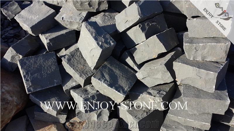 All Sides Natural Split Cube/Cobble Basalt,Gray Basalt,Grey Basalto,Andesite Stone, All Sides Natural Split Basalt /Flooring/Walling/Pavers/Granite/Cube/Cobble