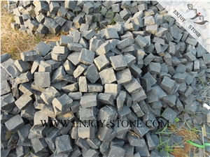 All Sides Natural Split Cube/Cobble Stone Zhangpu Black, Black Basalt,Zp Black ,All Sides Natural Split Cube/Cobble/Flooring/Walling/Pavers