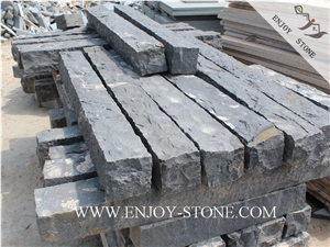 All Sides Natural Split Zhangpu Black, Black Basalt,Zp Black , Six Sides Natural Split Palisades