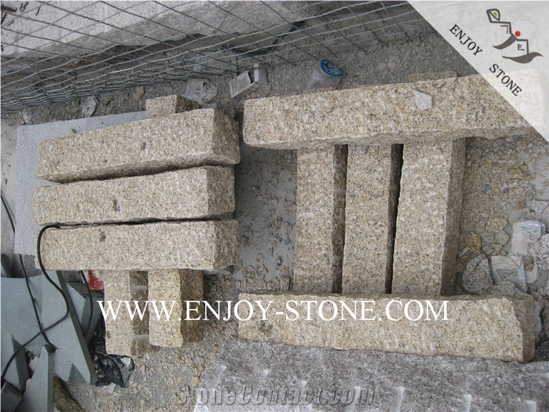 All Sides Picked G682 Golden Yellow,Golden Rust, Rustic Yellow , Golden Granite,Yellow Granite,All Sides Picked/Pineapple Tile/Cut to Size, Slabs/Cobbleflooring/Walling/Pavers/Granite Pillar