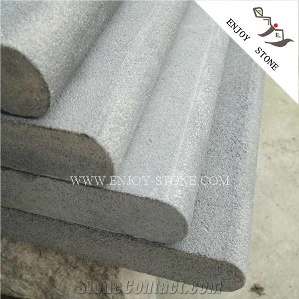 Basalt,Basalto,Pool Coping Tile,Grey Basalt Pool Edge,Pool Pavers,Step Coping Tiles,Bullnose,Square Edge,Swimming Pool Coping