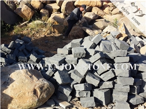 Basalt Cube Stone, All Natural Split, Paving, Driveway, Pavers, Walkway, Andesite Cobble Stone, Lava Stone Cobble Stone, Chinese Basalt Paving