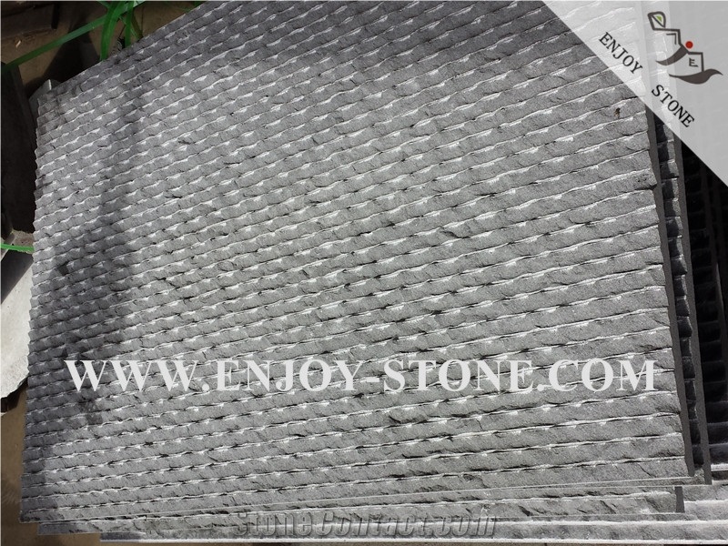 Basalt Tile, Andesite Tile, Lavastone Tile, Half-Planed, Walling, Flooring, Cut to Size Tile,Chinese Grey Basalt
