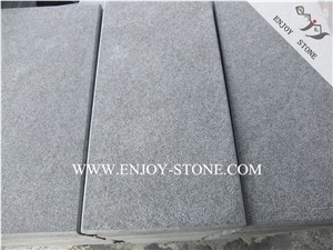 Bush Hammered Finish G684 Black Pearl Basalt,Lava Stone Tiles,Andesite Wall Tiles,Fuding Black Basalt Floor Covering Tiles&Slabs