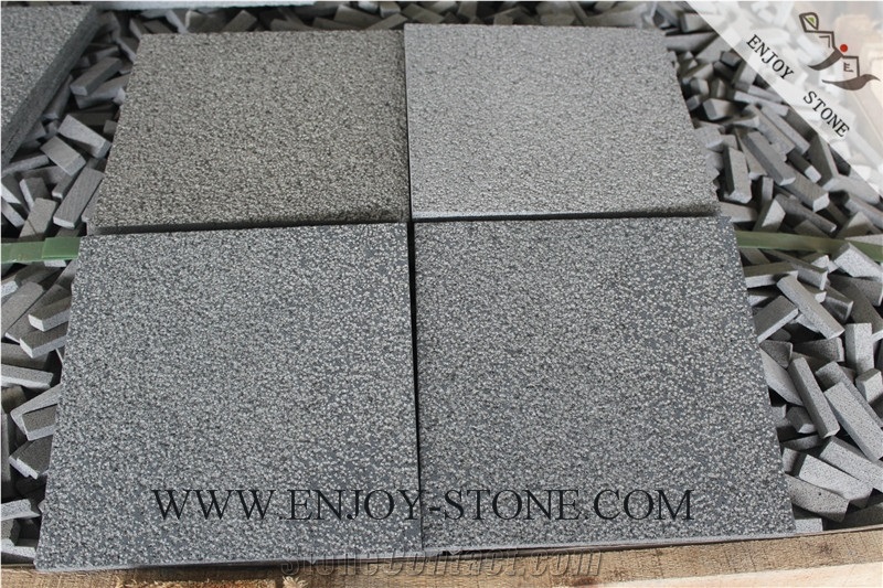 Bush Hammered Hainan Black Basalt,Black Basalt,Hn Basalt,Bush Hammered Slabs Basalt Strip/Tiles/Cut to Size/Slabs/Flooring/Walling/Pavers