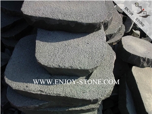 Bush Hammered Surface Bluestone with Sides Natural Split, Fujian Andesite Basalto with Cat Paws/Honeycombs Flagstone, Split Crazy Pavers, Irregular Flagstone Patio,Random Flagstones