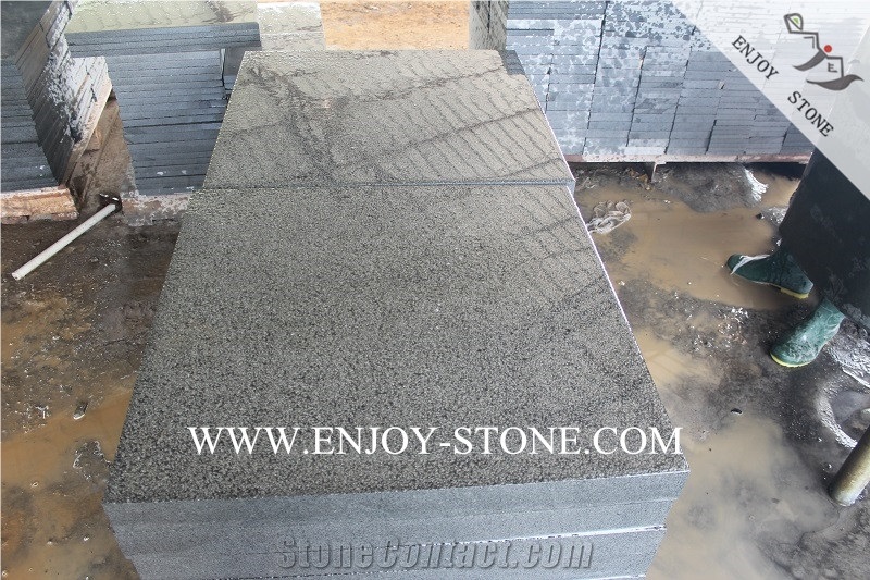 Bush Hammered Surface China Black Basalt/Basaltina/Dark Basalto,Hn Black Lava Stone Floor Tiles,Andesite Wall Tiles,Basalt Pattern