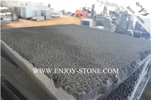 Bush Hammered Surface China Black Basalt/Basaltina/Dark Basalto,Hn Black Lava Stone Floor Tiles,Andesite Wall Tiles,Basalt Pattern