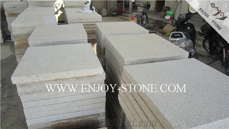 Bush Hammered Tiles G682 Golden Yellow,Golden Rust, Rustic Yellow , Golden Granite,Yellow Granite,Bush Hammered Tile/Cut to Size, Slabs/Flooring/Walling/Pavers/Granite