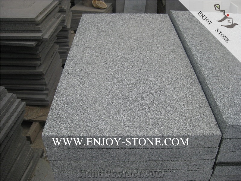 Bushhammered G612 Dark Green Granite Tiles&Slabs,Cut to Sizes Granite Floor Covering,Granite Skirting