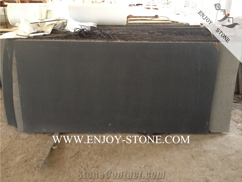 China Black Basalt Slabs,Honed Surface Hainan Black Basalto,Hn Black Andesite Tiles&Slabs,Basalt Floor Covering Tiles,Basalt Wall Covering Tiles