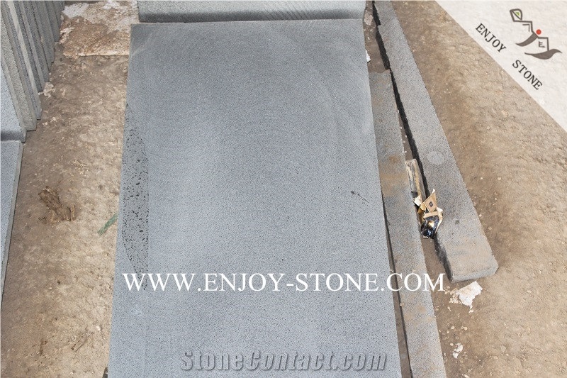 China Black Bluestone,Hainan Black Bluestone with Cat Paws/Honeycombs,Machine Cut/Sawn Cut Lava Stone Wall Tiles,Basalto Floor Covering Tiles