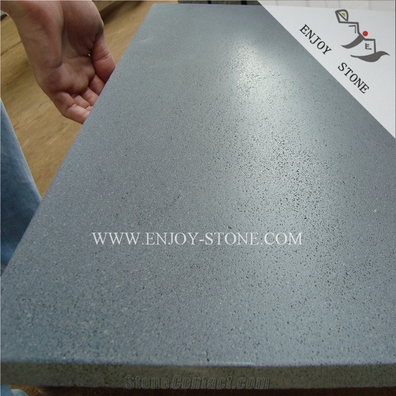 China Grey Basalt,Leathered Finish Cut to Size Tiles,Slab