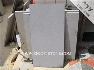 China Grey Basalt Micro Holes,Hainan Grey Basalto Sandblasted Finish,Andesite Wall Tiles,Basalt Tiles&Slabs,Cut to Sizes Lava Stone Slabs