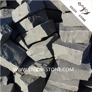 China Zhangpu Grey Basalt Split Cobblestone,Basaltina Cubestone,Bluestone Paver,Paving Stone