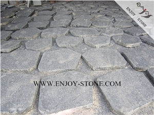 China Zhangpu Random Flagstone, Flamed Black Basalto Patio Pavers, Irregular Driveway/Walkway Pavers