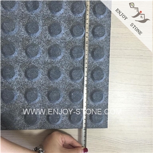 Exfoliated Finish G684 Black Basalt Flooring Tiles,China Black,Blind Stone Pavers,Garden Stepping Blind Paving Stone