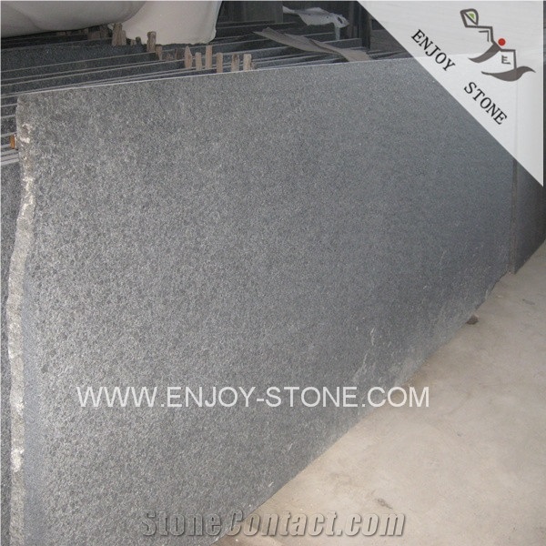 Flamed Finish G684 Pearl Black Basalt Cut To Size, Tiles, Slab For Walling,Flooring,Paving