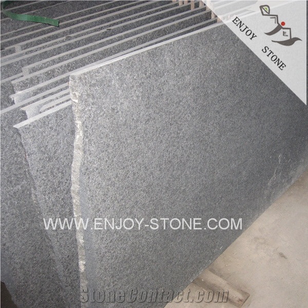 Flamed Finish G684 Pearl Black Basalt Cut To Size, Tiles, Slab For Walling,Flooring,Paving