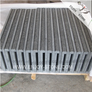 Flamed G684 Swimming Pool Tiles,Black Rain,Black Pearl Basalt,Pool Coping,Pool Pavers,Black Basalt,Rebated,Drop Face