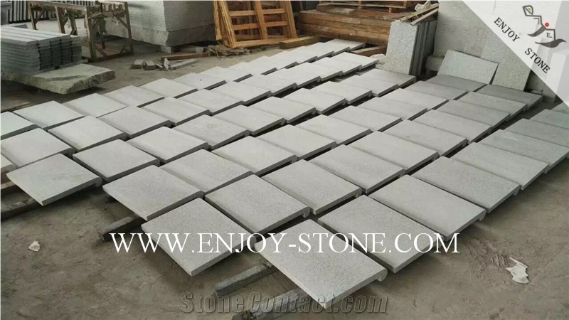 Flamed Rebated Bullnose G603 Sesame White, Salt & Pepper, Padang White, White Granite Flamed Dropface Bullnose Pool Pavers/Cut to Size/Slabs/Flooring/Walling/Pavers/Granite