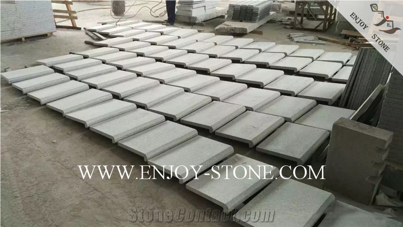 Flamed Rebated Bullnose G603 Sesame White, Salt & Pepper, Padang White, White Granite Flamed Dropface Bullnose Pool Pavers/Cut to Size/Slabs/Flooring/Walling/Pavers/Granite