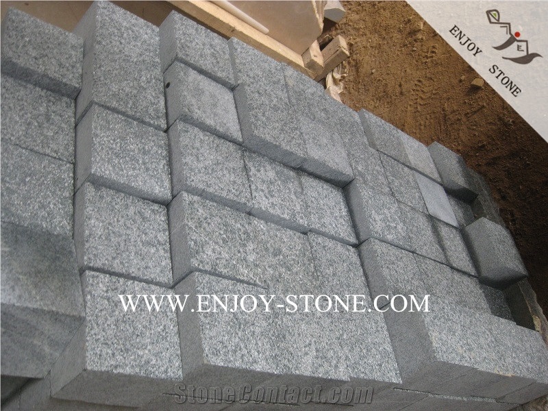 Flamed Surface China Green Granite G612 Paving Sets,Exterior Pattern Oliver Green Grantie Terrace Floors,Patio Pavers,Granite Cobble Stone