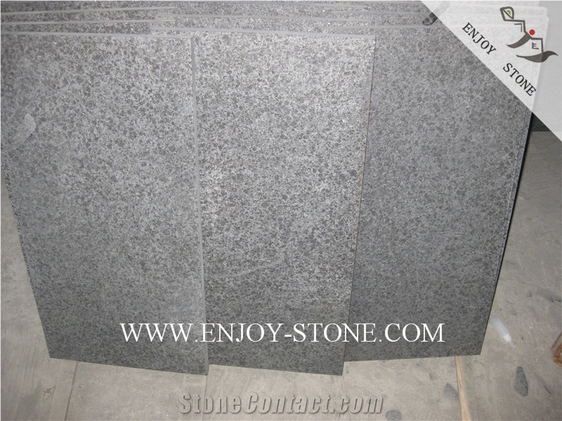 Flamed Tile G684 Fuding Black, Black Basalt, Black Pearl Basalt, Black Basalt, Flamed Tile/Cut To Size,Flamed Slabs/Flooring/Walling/Pavers