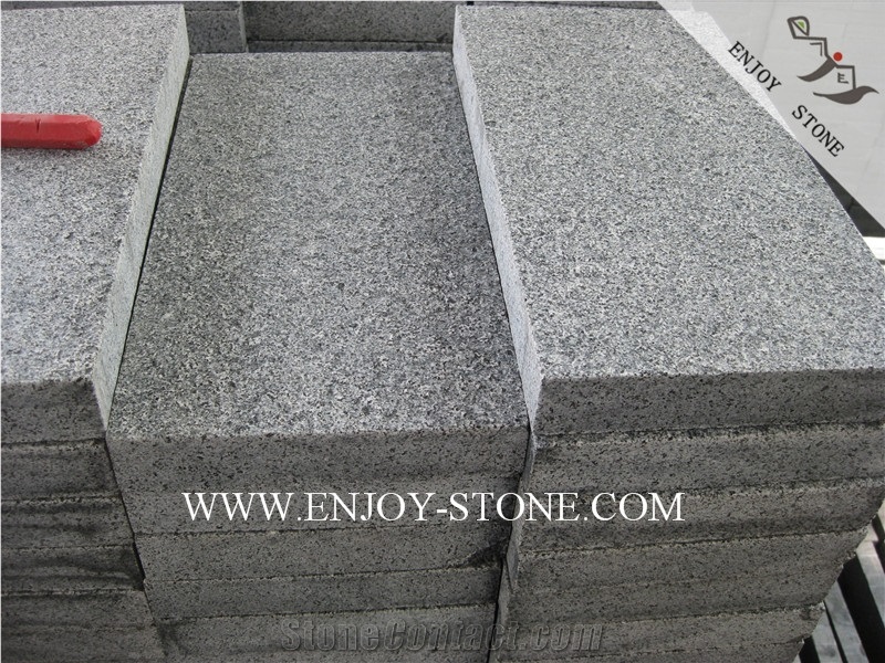 Flamed Tiles G654 Sesame Black, Padang Grey, Sesame Grey, Sesame Gray, Flamed Tiles/Cut to Size/Slabs/Flooring/Walling/Pavers/Granite
