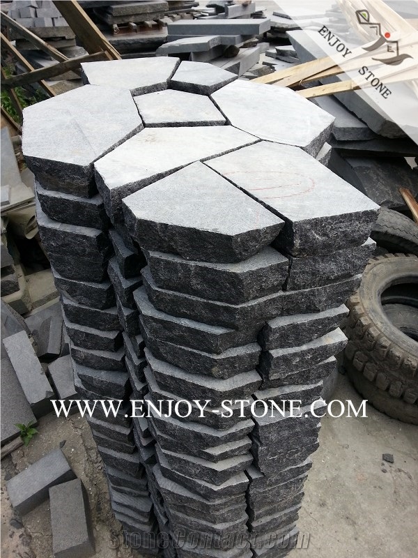 Fuding G684 Machine Cut/Sawn Cut+Natural Split/Cleft Finish Random Flagstones,Irregular Flagstones,Flagstone Walkway Pavers,Flagstone Courtyard Stone
