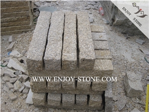 Fujian G682 Yellow Rusty Granite Palisade,Garden Decoration,Garden Wall Pillar,All Sides Pineapple/Fine Picked Granite Stone