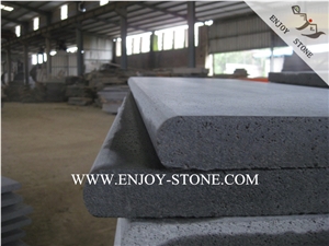 Fujian Grey Bluestone Bullnose Swimming Pool Coping,Sawn Cut/Machine Cut Swimming Pool Borders,Pool Pavers