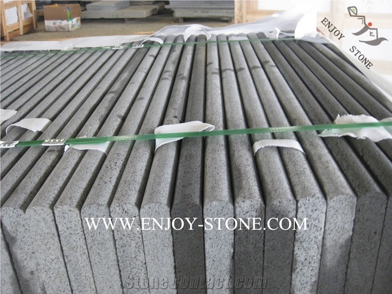 Fujian Grey Bluestone Bullnose Swimming Pool Coping,Sawn Cut/Machine Cut Swimming Pool Borders,Pool Pavers