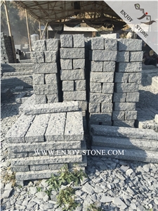 G654 Granite Fine Picked Finish Palisade,Impala Black Pineapple Granite Pillars