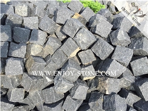 G684 Black Granite Paving Stone,Black Pearl Granite Exterior/Outdoor Cube Stone for Garden Stepping Pavements,Walkway Pavers,Blind Paving Stone,Driveway Paving Stone