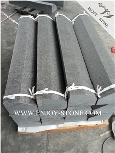 G684 Black Pearl Basalt Kerbstones,Flamed Road Side Stone,Fuding Black Kerbs/Curbs